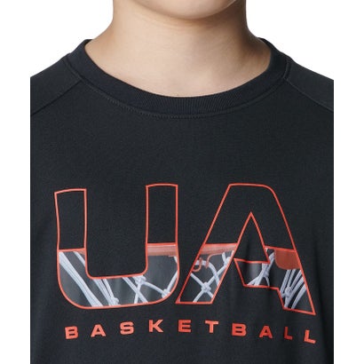 アンダーアーマー/キッズ/UA Logo Long Sleeve T-Shirt （Black /  / White）｜詳細画像