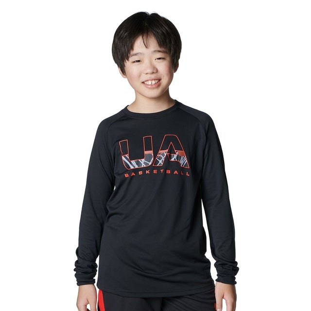 /キッズ/UA Logo Long Sleeve T-Shirt （Black /  / White）