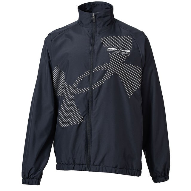 /キッズ/UA TRICOT LINED SUPER BIG LOGO FULL ZIP （Black / Khaki Base / White）