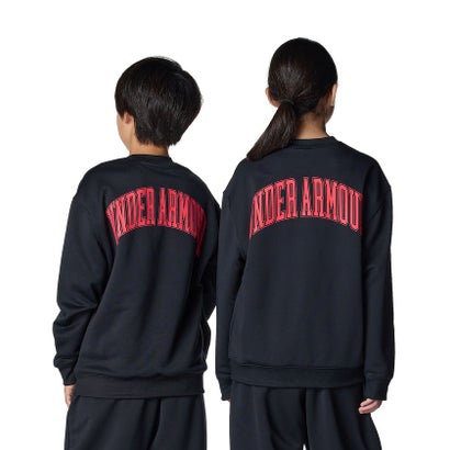 アンダーアーマー UNDER ARMOUR アンダーアーマー/キッズ/UA TECH TERRY OVERSIZED COLLEGE CREST LOGO CREW （Black /  / Racer Red）｜詳細画像