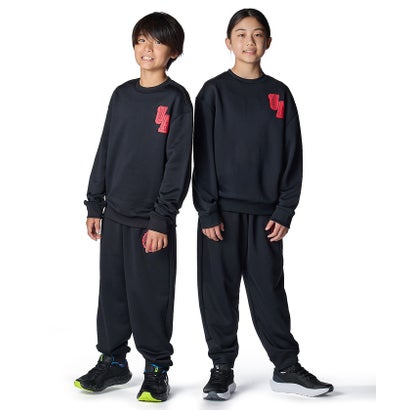 アンダーアーマー UNDER ARMOUR アンダーアーマー/キッズ/UA TECH TERRY OVERSIZED COLLEGE CREST LOGO CREW （Black /  / Racer Red）｜詳細画像