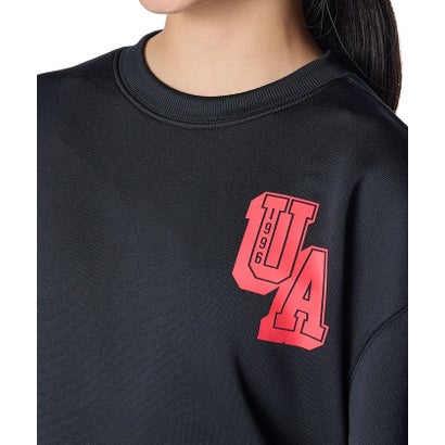 アンダーアーマー UNDER ARMOUR アンダーアーマー/キッズ/UA TECH TERRY OVERSIZED COLLEGE CREST LOGO CREW （Black /  / Racer Red）｜詳細画像