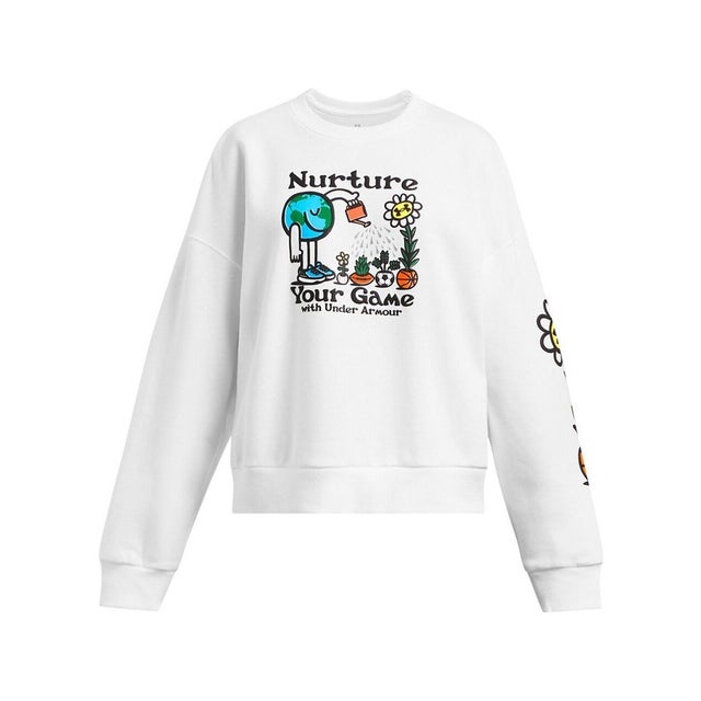 /キッズ/UA RIVAL FLEECE OVERSIZE NOVELTY CREW （White /  / Black）