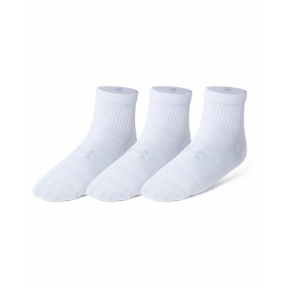 アンダーアーマー/キッズ/UA Essential 3pk Qtr Yth （White / White / Halo Gray）｜詳細画像