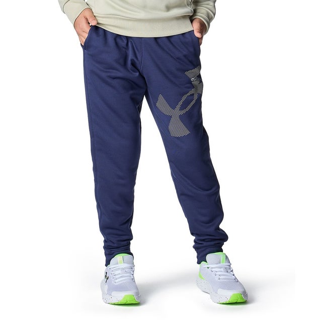 /キッズ/UA TECH TERRY BIG LOGO JOGGER PANTS （Midnight Navy / Khaki Base / White）