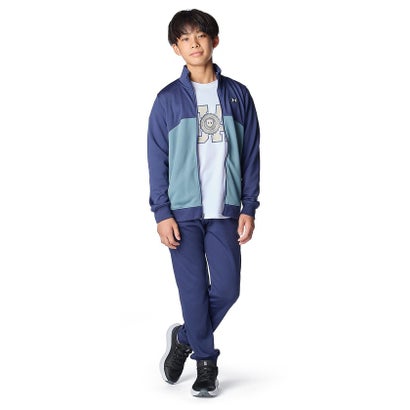 アンダーアーマー/キッズ/UA TRACK JACKET （Washed Navy / Jasper Blue / White）｜詳細画像