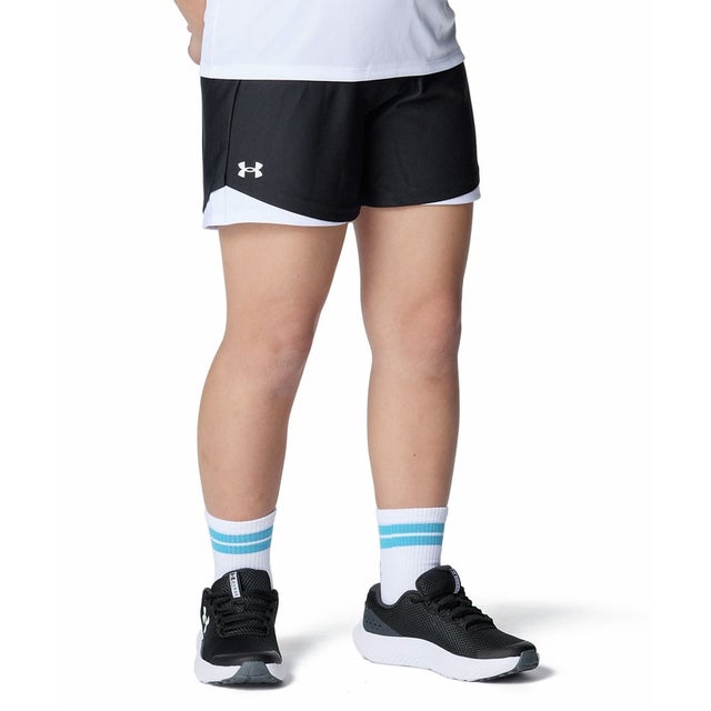 /キッズ/UA Tech Play Up 5inch Shorts （Black / White / White）