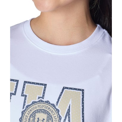 アンダーアーマー UNDER ARMOUR アンダーアーマー/キッズ/UA PERFORMANCE COTTON VARSITY LOGO LONG SLEEVE T-SHIRT （White /  / Khaki Base）｜詳細画像
