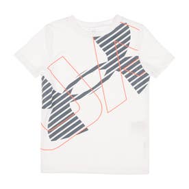 ジュニア 半袖機能Tシャツ UA TECH SUPER BIG LOGO SS 1378273 （White /  / Downpour Gray）