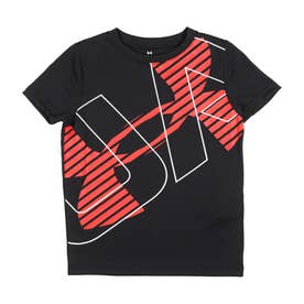 ジュニア 半袖機能Tシャツ UA TECH SUPER BIG LOGO SS 1378273 （Black /  / Red）