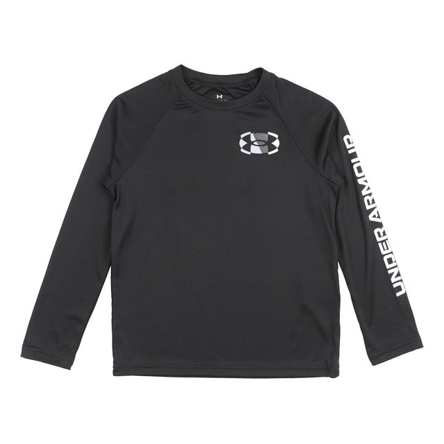 
                    ジュニア 長袖Tシャツ UAベロシティ ブランド ロングスリーブTシャツ 1383013 （Black /  / Mod Gray）