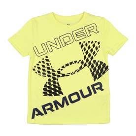 ジュニア 半袖機能Tシャツ UAテック スーパービッグロゴ ショートスリーブTシャツ 1384684 （Sonic Yellow / / Black）