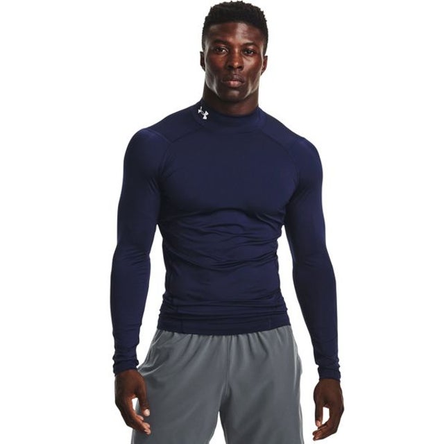 UA HG Armour Comp Mock LS （Midnight Navy /  / White）