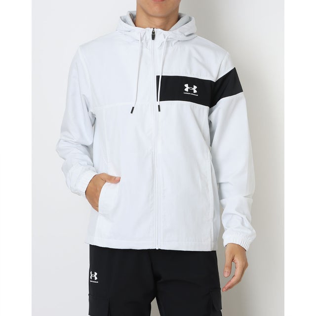 メンズ ウインドフルジップ UAメッシュ ライナー カラーブロック ジャケット 6007836 （White /  /）