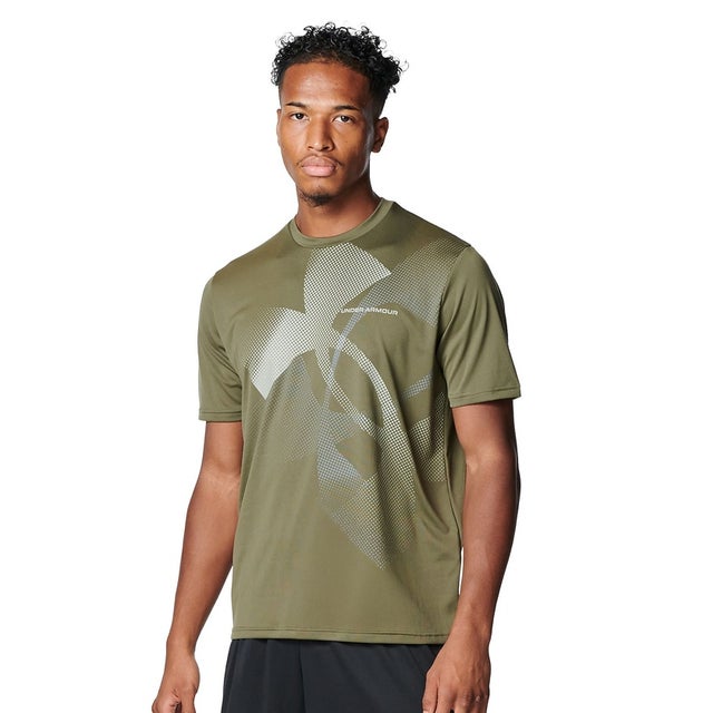 /メンズ/UA TECH XL LOGO SHORT SLEEVE T-SHIRT （Marine OD Green /  /）