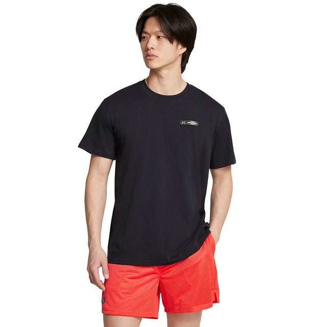 /メンズ/UA HW ARMOUR LABEL SS （Black / Black / Black）