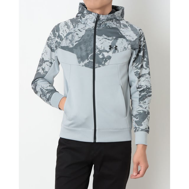 メンズ スウェットフルジップ UAアーマーフリース カモ フルジップ フーディー 6016734 （Mod Gray /  /）