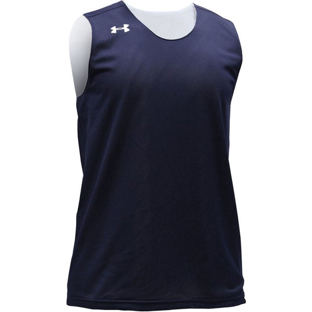 UA チーム リバーシブルシャツ ノースリーブ 速乾 トレーニング あんだーあーまー  1295519 （410 MIDNIGHTNAVY/WHITE）
