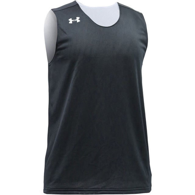 UA チーム リバーシブルシャツ ノースリーブ 速乾 トレーニング あんだーあーまー  1295519 （001 BLACK/WHITE）