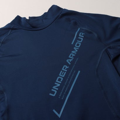 メンズ フィットネス 長袖コンプレッションインナー UAコールドギア グラフィック ロングスリーブ Tシャツ 6020333 （Blackout Navy /  /）｜詳細画像