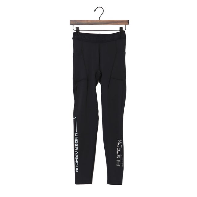 メンズ フィットネス コンプレッションロングタイツ/スパッツ UAグリッド グラフィック レギンス 6020332 （Black /  /）