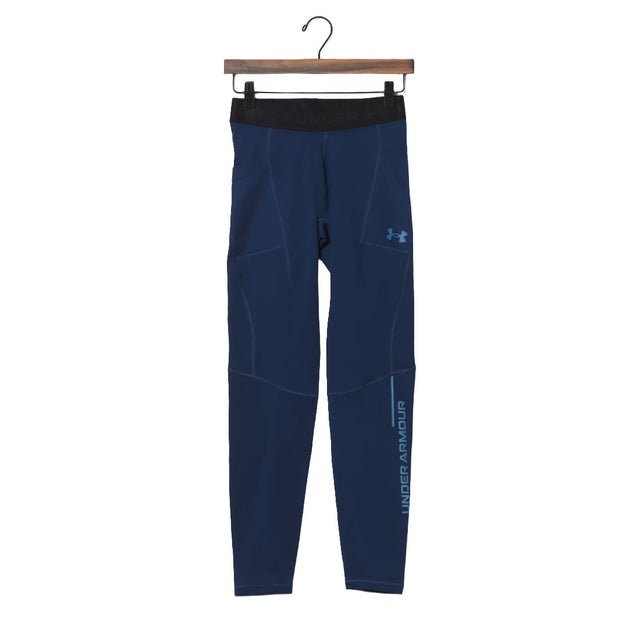 メンズ フィットネス コンプレッションロングタイツ/スパッツ UAコールドギア グラフィック レギンス 6020334 （Blackout Navy /  /）