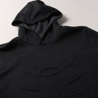 メンズ スウェットパーカー UAアーマーフリース エンボス フーディー 6013732 （Black /  / Black）｜詳細画像