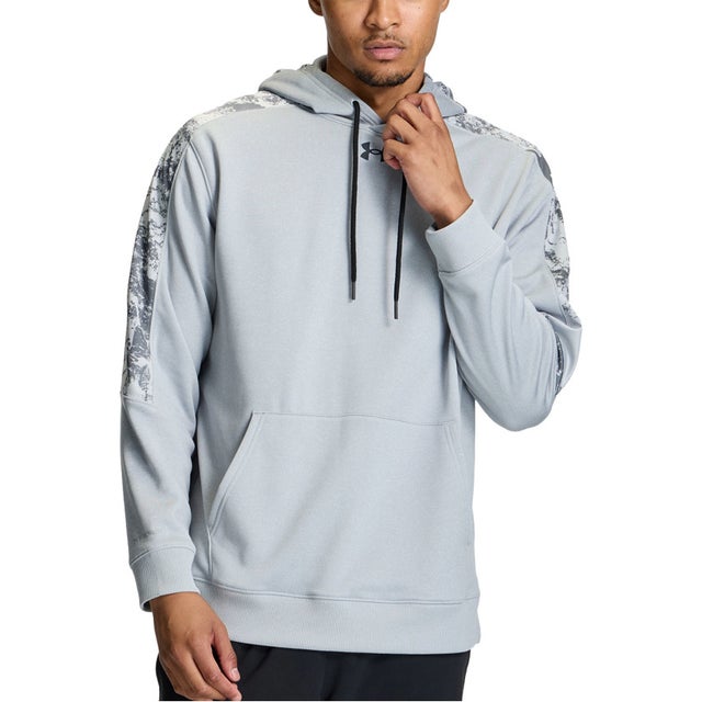 UA YARD ARMOUR FLEECE HOODIE 6016764 （011 MODGRAYFULLHEATHER/BLAC）