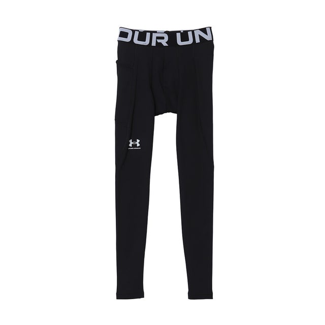 メンズ フィットネス コンプレッションロングタイツ/スパッツ UAコールドギアアーマー レギンス 1366075 （Black /  / White）