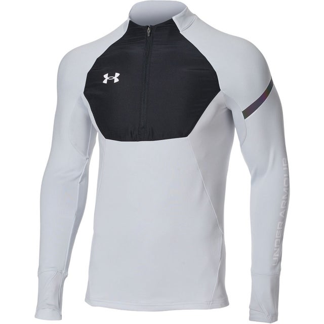 UA コールドギアプロ1/4ジップシャツ COLDGEAR PRO 1/4 ZIP SHIRT メンズ 長袖 トップ （014 HALOGRAY//）