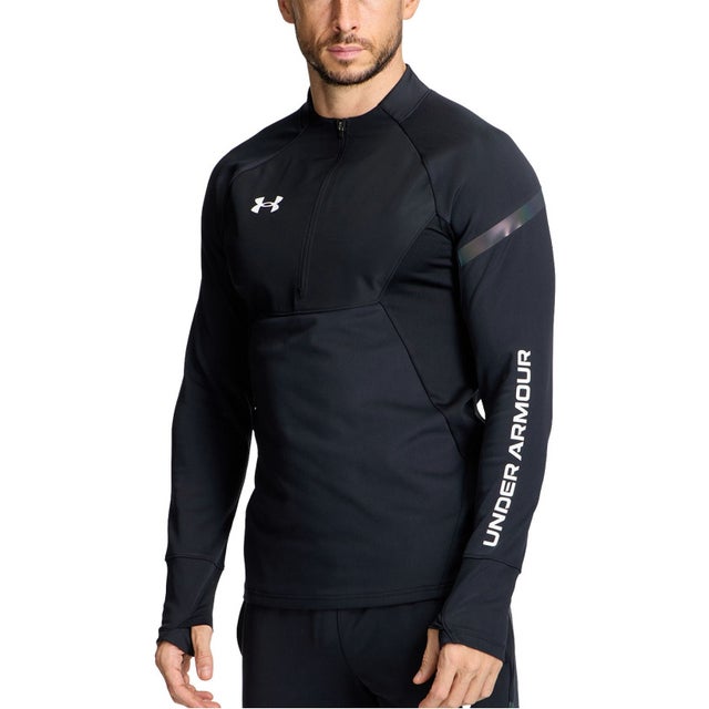 UA コールドギアプロ1/4ジップシャツ COLDGEAR PRO 1/4 ZIP SHIRT メンズ 長袖 トップ （001 BLACK//）
