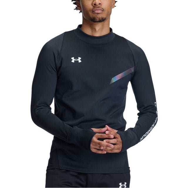 UA コールドギアプロモックネックシャツ COLDGEAR PRO MOCK NECK SHIRT メンズ 長袖 ト （001 BLACK//）
