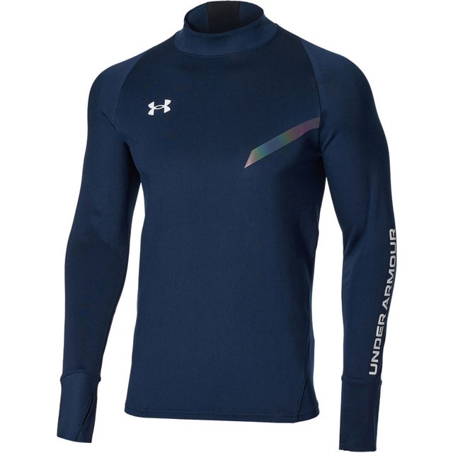 UA コールドギアプロモックネックシャツ COLDGEAR PRO MOCK NECK SHIRT メンズ 長袖 ト （408 ACADEMY//）