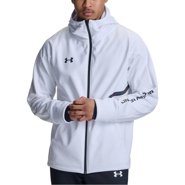 UA WINTER KNIT 3 LAYER FULL-ZIP HOODIE メンズ ジャケット パーカー 防風 撥 （100 WHITE//）