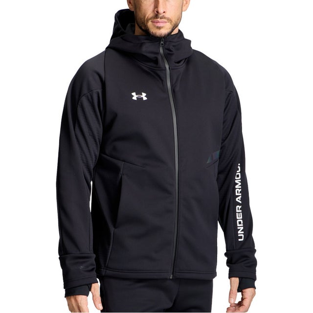 UA WINTER KNIT 3 LAYER FULL-ZIP HOODIE メンズ ジャケット パーカー 防風 撥 （001 BLACK//）