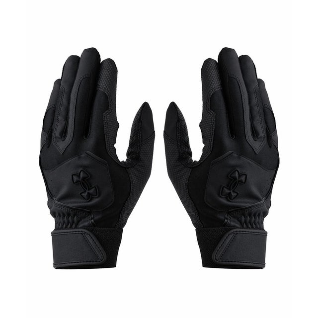 /メンズ/UA CLEAN UP BATTING GLOVES NON COLOR （Black / Black / Black）