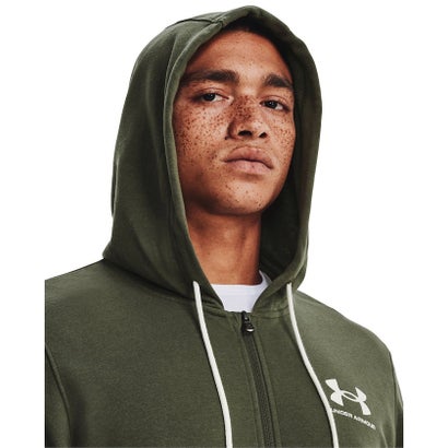 アンダーアーマー UNDER ARMOUR アンダーアーマー/メンズ/UA Rival Terry LC FZ （Marine OD Green /  / Onyx White）｜詳細画像