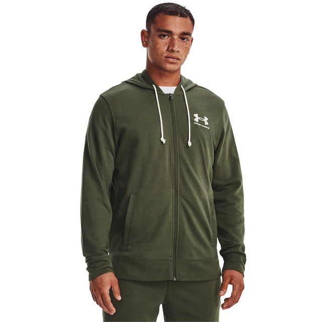 /メンズ/UA Rival Terry LC FZ （Marine OD Green /  / Onyx White）