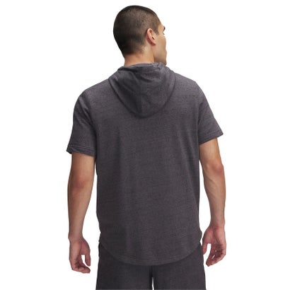アンダーアーマー/メンズ/UA RIVAL TERRY LEFT CHEST SHORT SLEEVE HOODIE （Castlerock /  / Onyx White）｜詳細画像