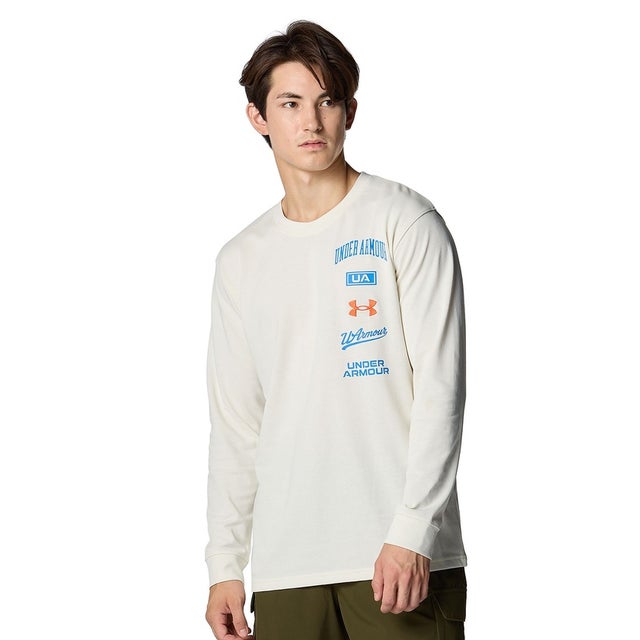 /メンズ/UA HW GRAPHIC LS （White Quartz /  /）