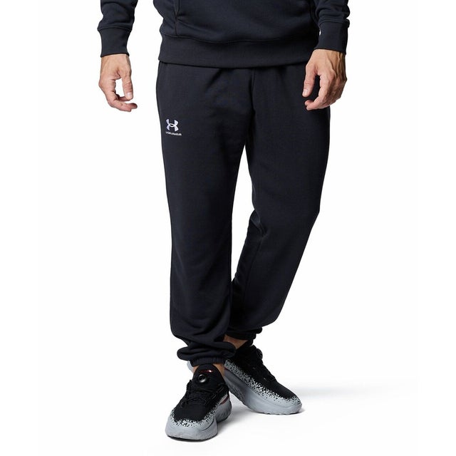 /メンズ/UA ESSENTIAL TERRY JOGGERS （Black /  / White）
