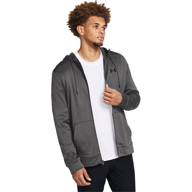 /メンズ/UA Armour Fleece FZ Hoodie （Castlerock /  / Black）