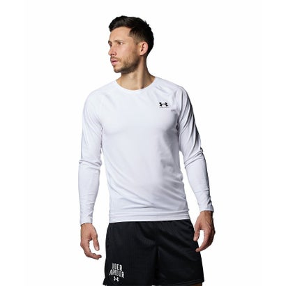 アンダーアーマー/メンズ/UA HEATGEAR FITTED LONG SLEEVE SHIRT （White /  /）｜詳細画像