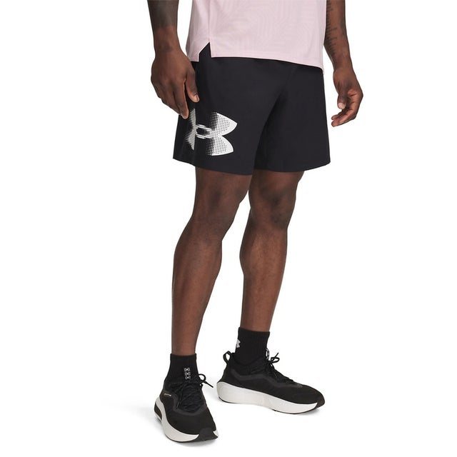 /メンズ/UA TECH WOVEN GRAPHIC SHORTS （Black /  / White）