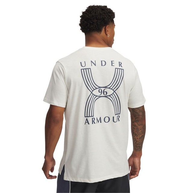 /メンズ/UA RUN 96 SHORTSLEEVE （White Quartz /  / Downpour Gray）