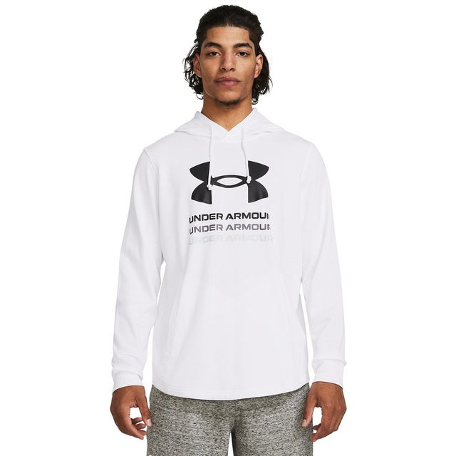 /メンズ/UA Rival Terry Graphic Hood （White /  / Black）