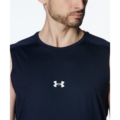 アンダーアーマー/メンズ/UA HEATGEAR COMFORT FITTED SLEEVELESS CREW NECK SHIRT （Midnight Navy / /）｜詳細画像