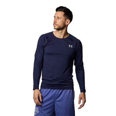 アンダーアーマー UNDER ARMOUR アンダーアーマー/メンズ/UA HEATGEAR FITTED LONG SLEEVE SHIRT （Midnight Navy /  /）｜詳細画像