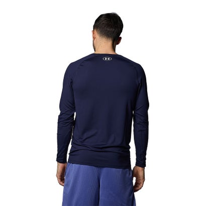 アンダーアーマー UNDER ARMOUR アンダーアーマー/メンズ/UA HEATGEAR FITTED LONG SLEEVE SHIRT （Midnight Navy /  /）｜詳細画像