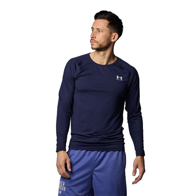 /メンズ/UA HEATGEAR FITTED LONG SLEEVE SHIRT （Midnight Navy /  /）